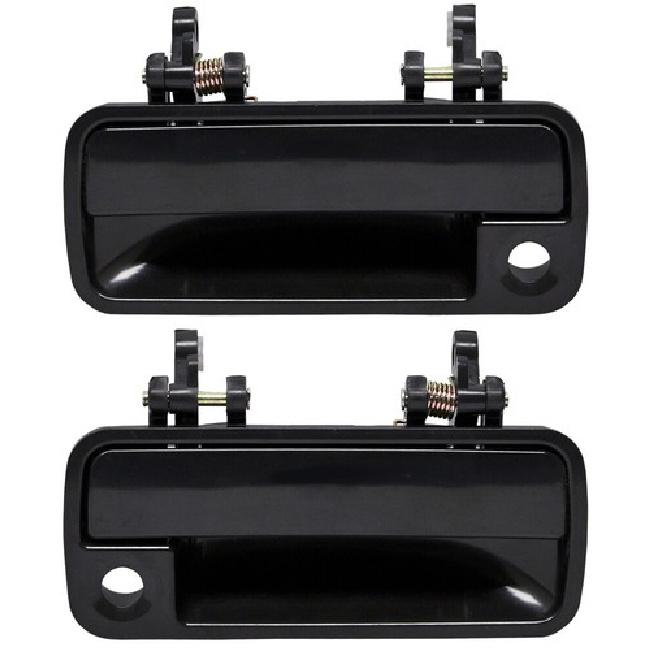 New Smooth Black Front Exterior Door Handle Set For 1988-1991 Honda Civic