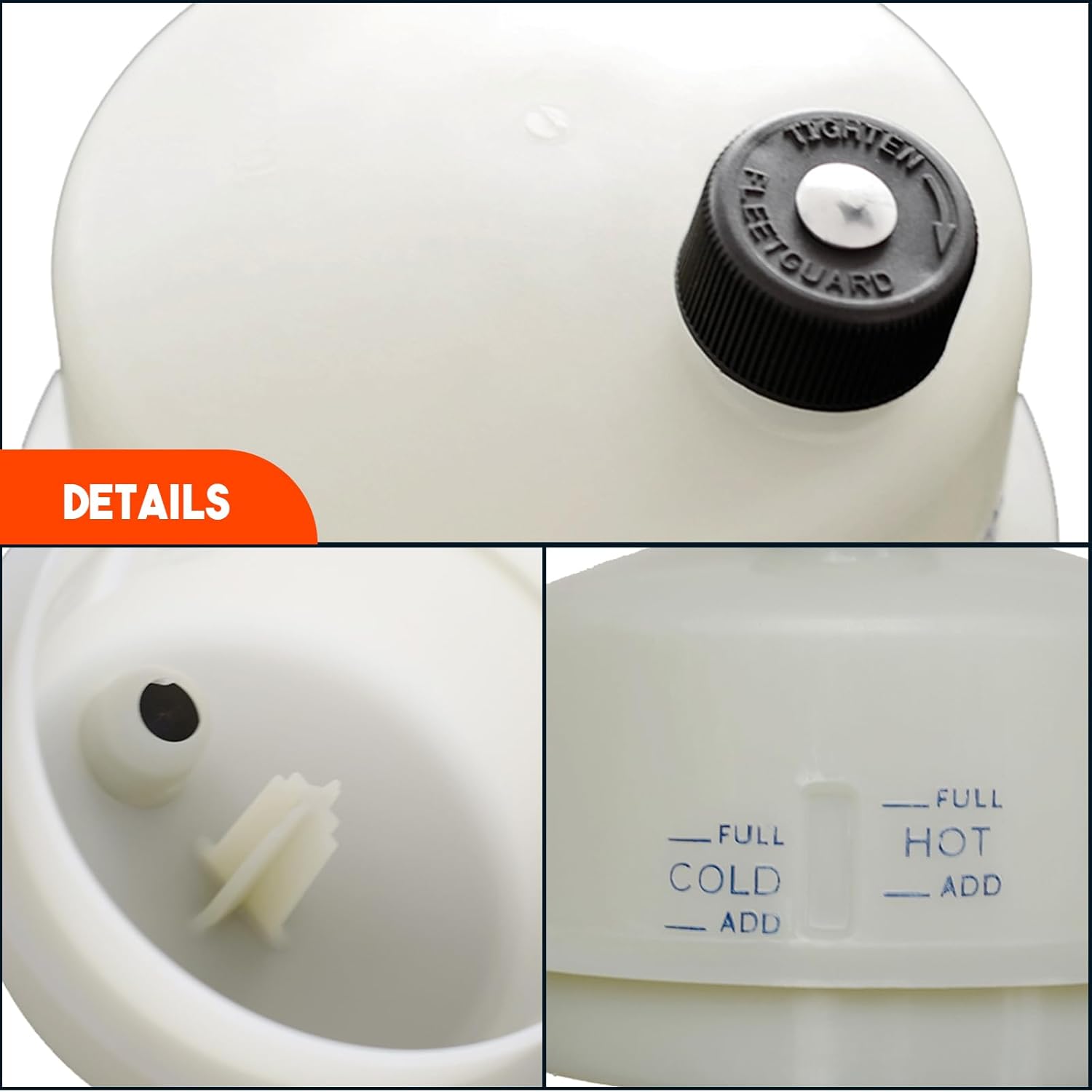

SEPEY Power Steering Reservoir Tank with Cap Compatible with Kenworth T660 Peterbilt 379, Replace 3953866S Q760236/Q760241 Q761939 NMCQ760236