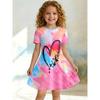 Swinging Dress for Young Children and Girls, Summer Short Sleeved Floral/animal Casual Suitable for Birthday Parties