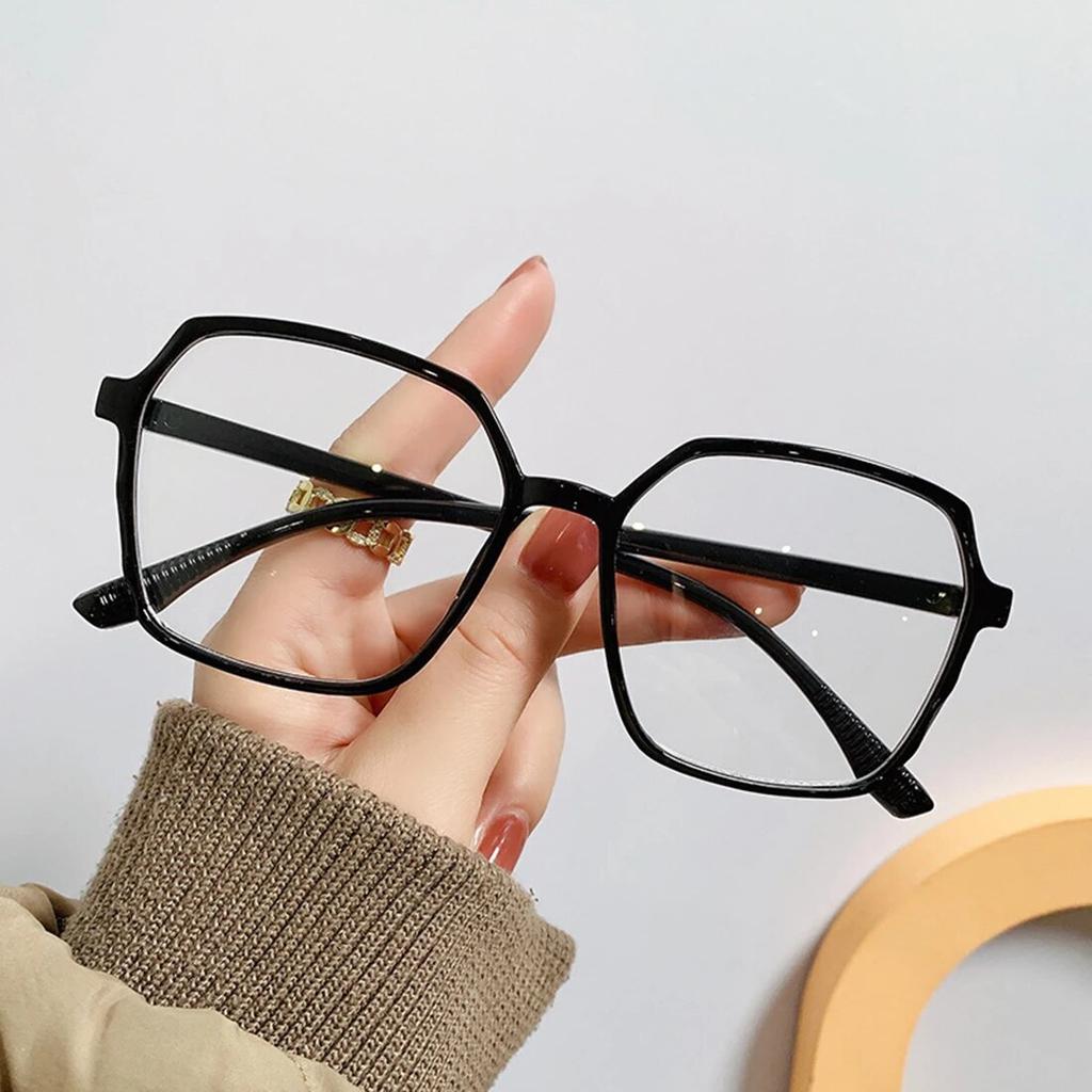 New Anti Blue Light Glasses Big Square Frame Women Unisex Durable Ultralight Male Fashion Trendy Spectacles Vintage Eyeglasses