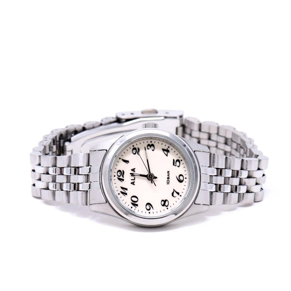 Seiko Alba Quartz Stainless Steel and Water Resistant Silver Women's Watch, Titanium, (10 ATM), Analog, (AEGK428)