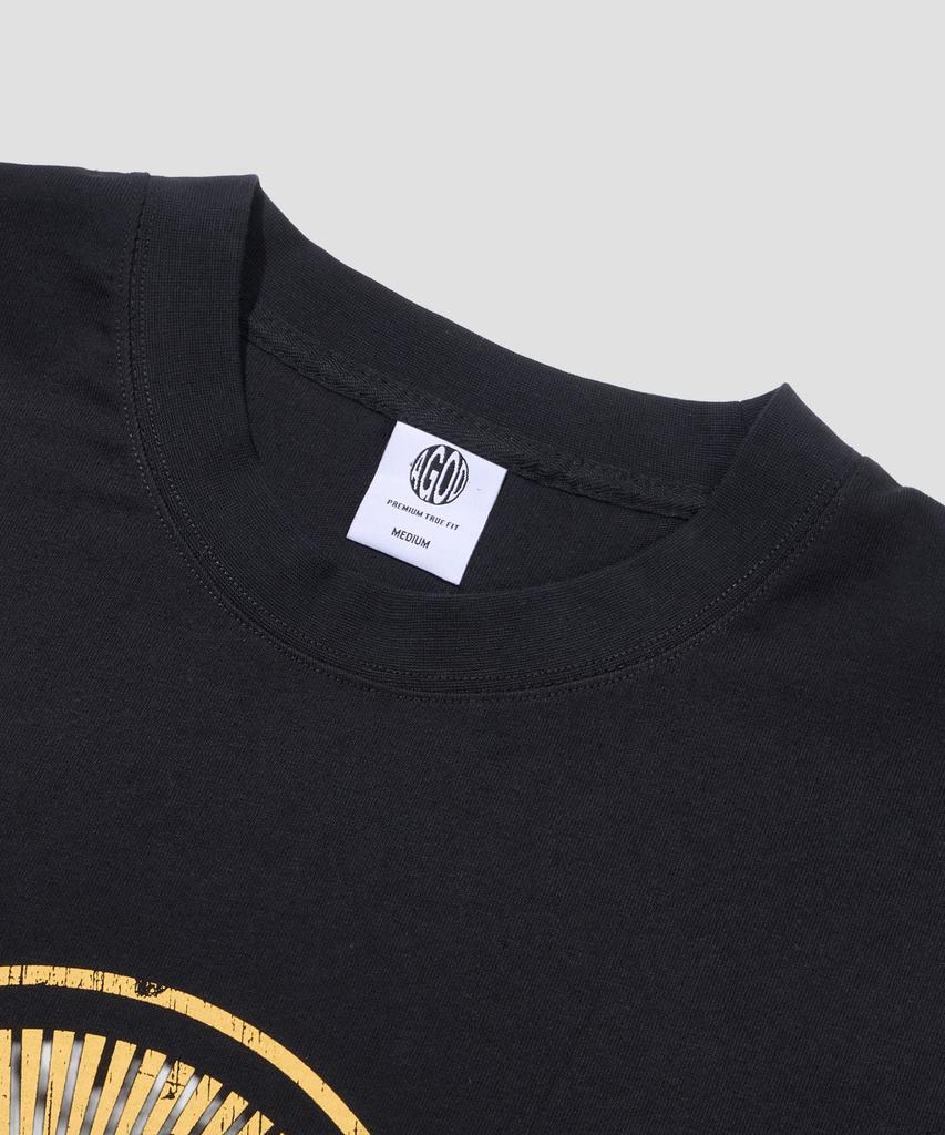 AGOD Td Circle Logo Half T-Shirt [Black]
