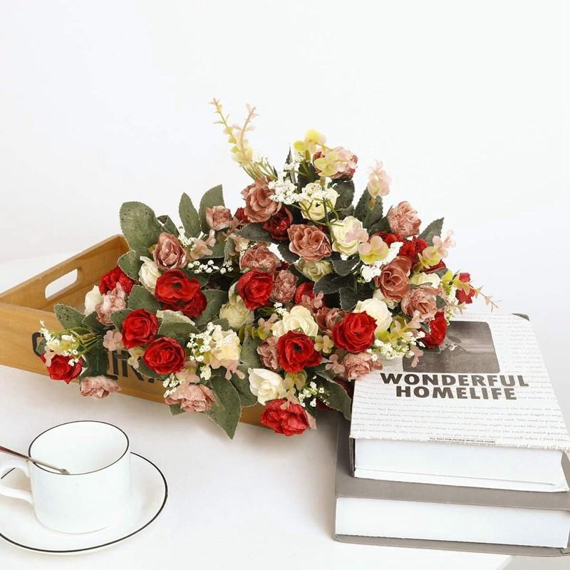 

1/3PCS Artificial Flowers Silk Rose High Quality Festival Wreath Wedding Bouquet Home Arrangement Vase Window Silk Diy Gifts 1 pc