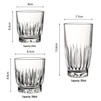 Libi Retro Engraved Whiskey and Cocktail Glass