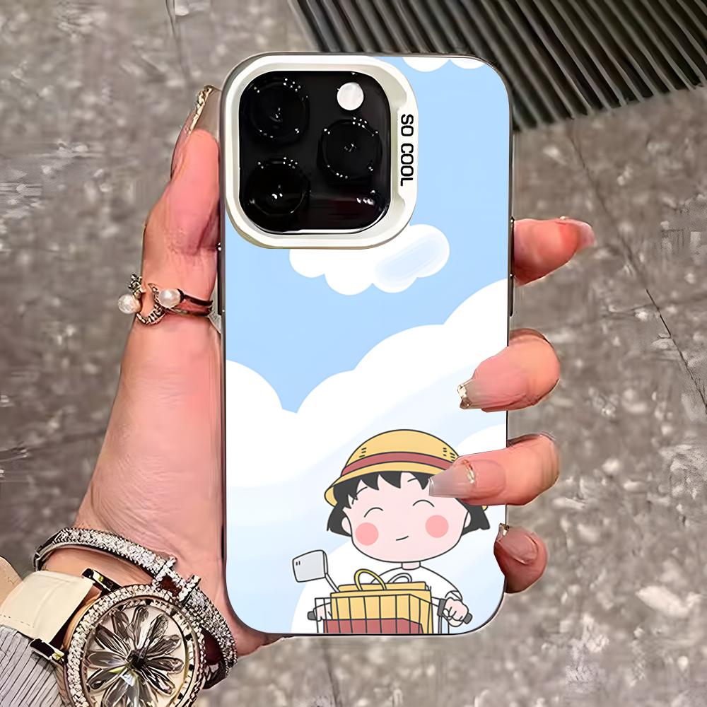 

Chibi Maruko-chan Phone Case For IPhone 17 Pro Max 16 15 14 13 11 12 Mini Xs Xr 8 Plus Se Color Silver Cover iPhone 14