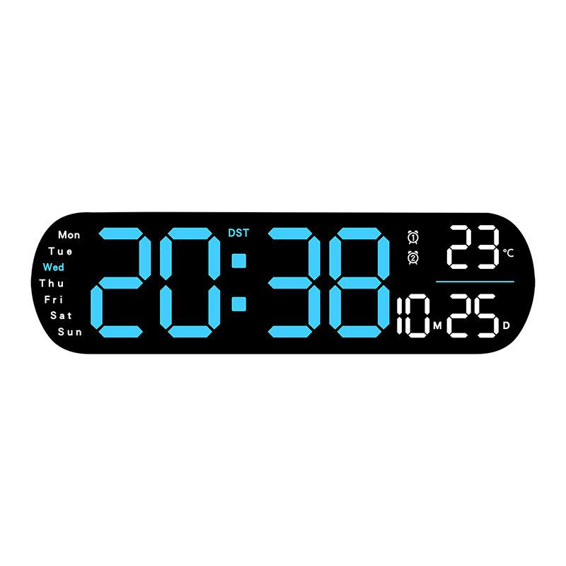 Multifunctional LED Digital Wall Clock with Alarm and Timer - Large Screen for Living Room