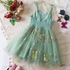 Princess Girl Summer Dress With Embroidered Flowers For Toddlers