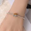 New Charm Copperorange Harvest Charms Pumpkin Heart Beads For Diy Original Bracelet For Women Fine Jewelry Making Gift