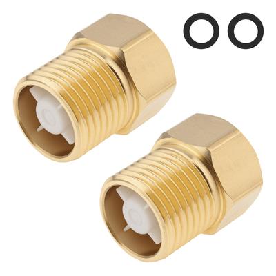 2 Pcs Brass One-Way Check Valve Male Thread Backflow Preventer for Water Heaters Towers Toilets