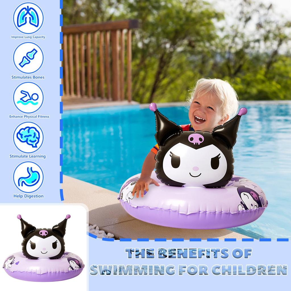 Cartoon Print Thickened Boys And Girls Baby Swimming Ring