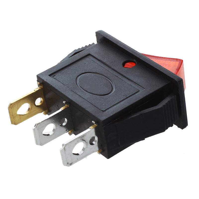 AC 16A/250V 20A/125V Red Light Illuminated On Off SPST Boat Rocker Switch X 20 Pcs-B61B