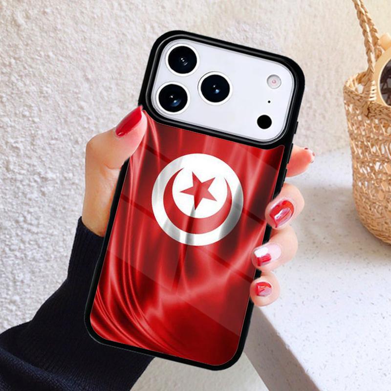 Tunisia Flag Star Symbols Phone Case For iPhone 17 Air 16 15 14 13 12 11 Pro Max Plus