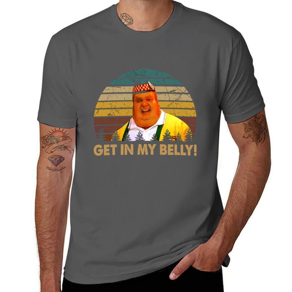 Fat Bastard character get in my belly poster T-Shirt shirts graphic tee hippie clothes mens cotton t shirts