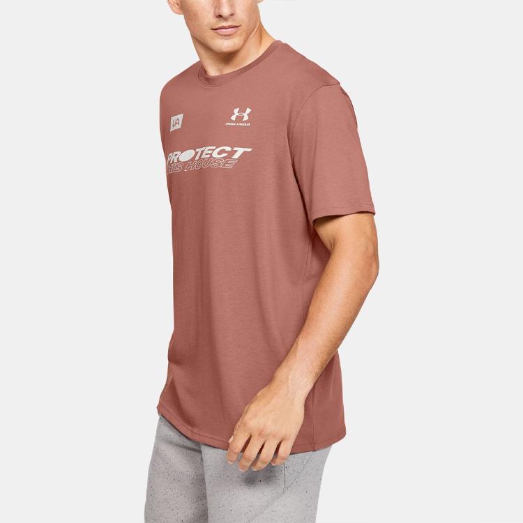 Under Armour Graphic Training Sports Tee Men Tops Red 1351631-226