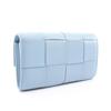 Used BOTTEGA VENETA Cassette Maxi Intrecciato Bifoldpurse leather Blue Used Women