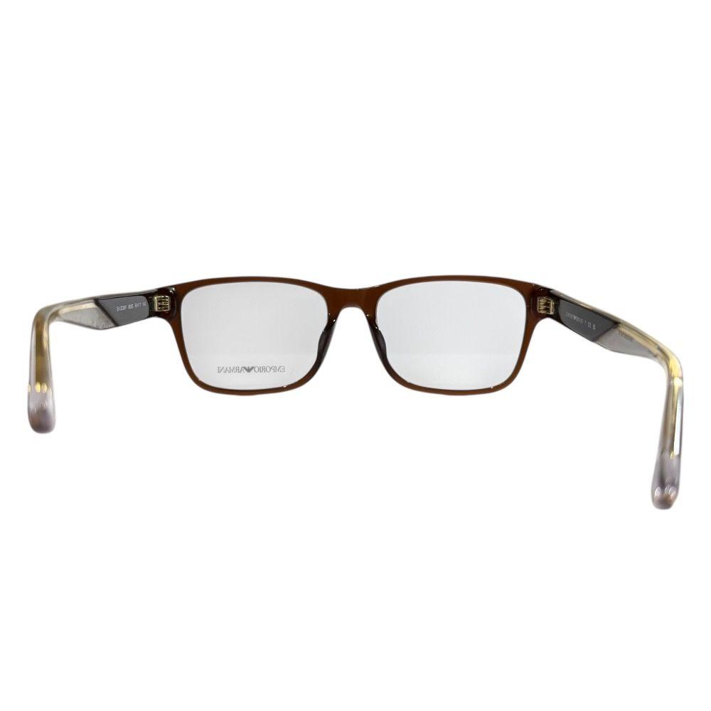 Used Good EMPORIO ARMANI Glasses EA3239F Brown Men's Old Clothes Used USED