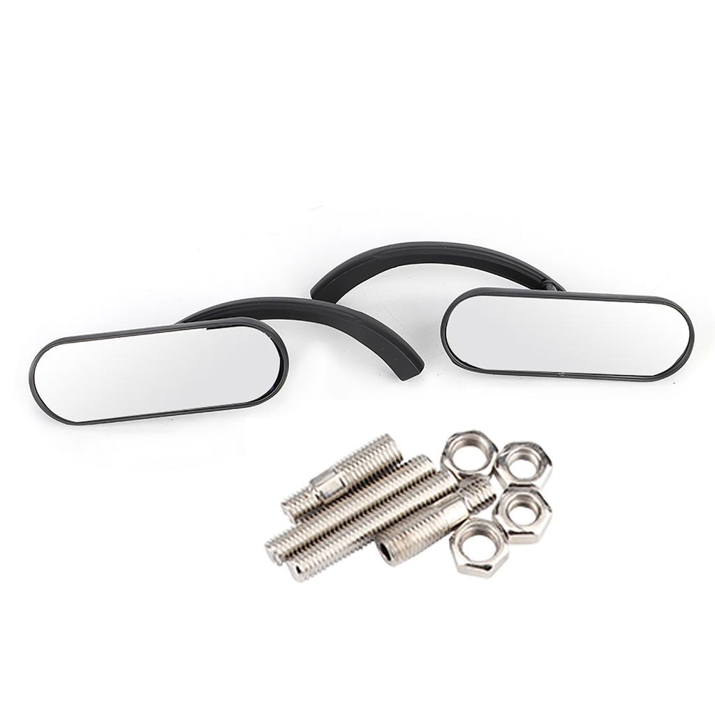 2Pcs Motorcycle Black Mini Oval Rear View Mirror for Honda Shadow 6007501100 ACE