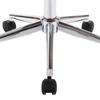 Swivel Office Chair White Bentwood and Faux Leather