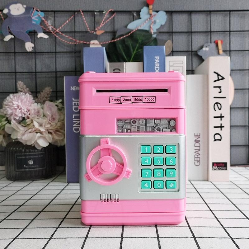 Creative Kids' ATM Piggy Bank with Automatic Money Rolling Feature