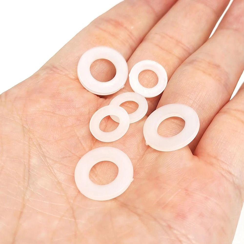 500Pcs 8 Sizes Plane Spacer Flat Insulation Gasket Ring New Nylon Washer