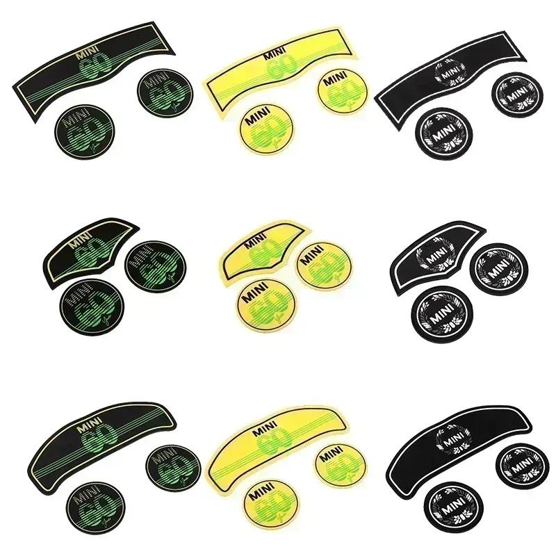 3pcs Union Jack Water Cup Mat Storage Groove Mat Set Interior For BMW Mini Cooper S JCW F54 F55 F56 F57 F60 Countryman Clubman