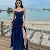 Sommer Neues Nischen-Design-Gefühl Schlauchkleid Hohes Gefühl Kleid Langes Kleid Urlaubs-Strandkleid Damen