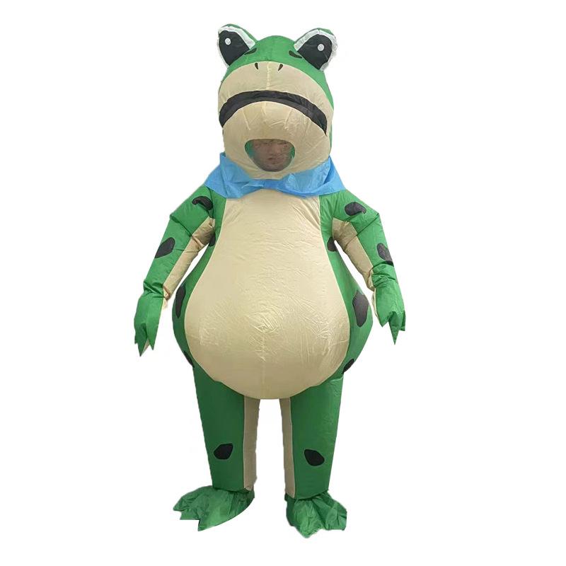 Net Celebrity Frog Doll Costume: Toad Hat & Clothes, Toad Spirit Mascot, Kids Frog Inflatable Suit One Size