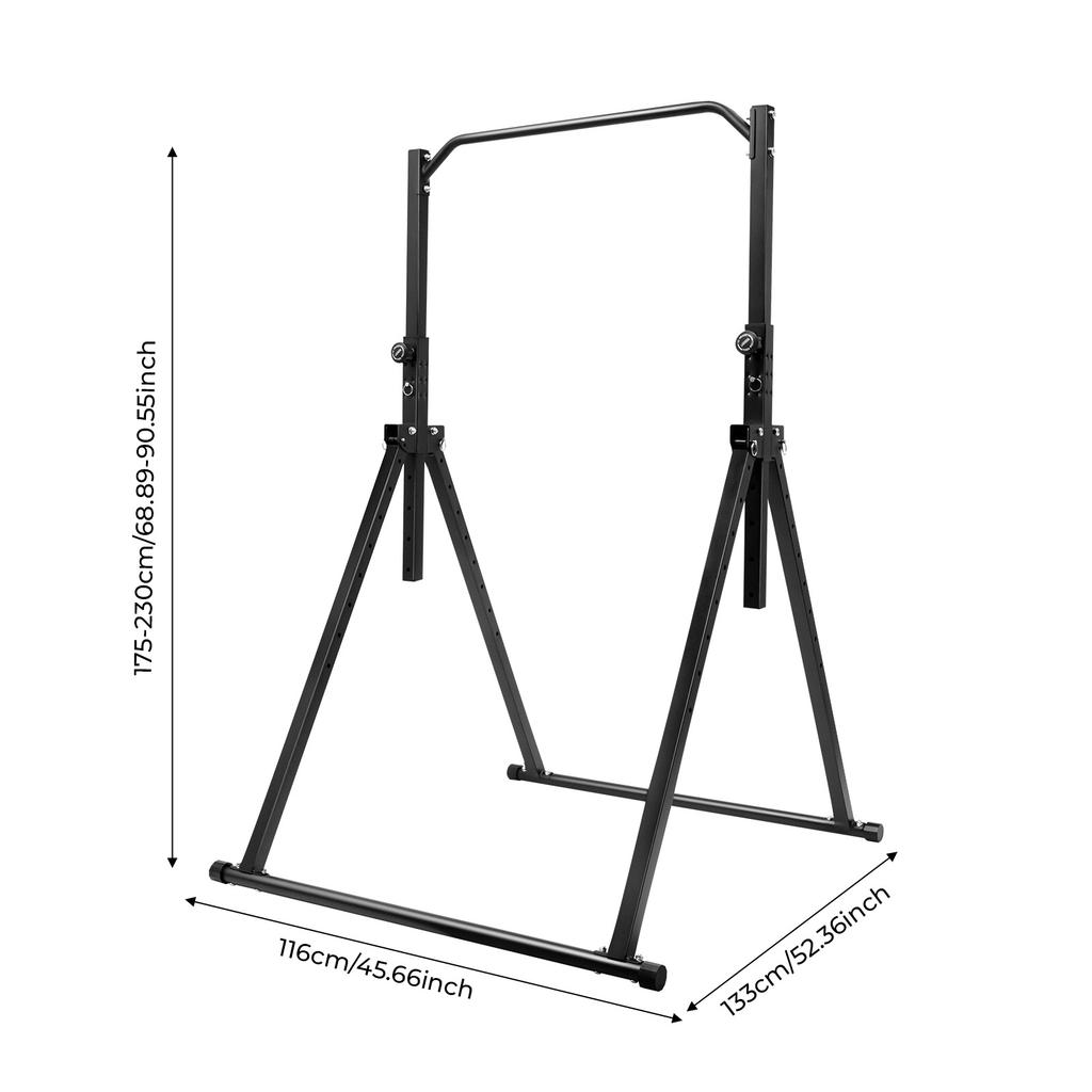 Foldable Pull Up Bar, Power Tower Workout Dip Station, Adjustable Height Home Pull Up Bar, Multifunction Training Equipment