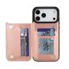 Étui Housse à Support en Cuir pour iPhone 17 Pro Max avec Porte-Cartes et Double Boucle