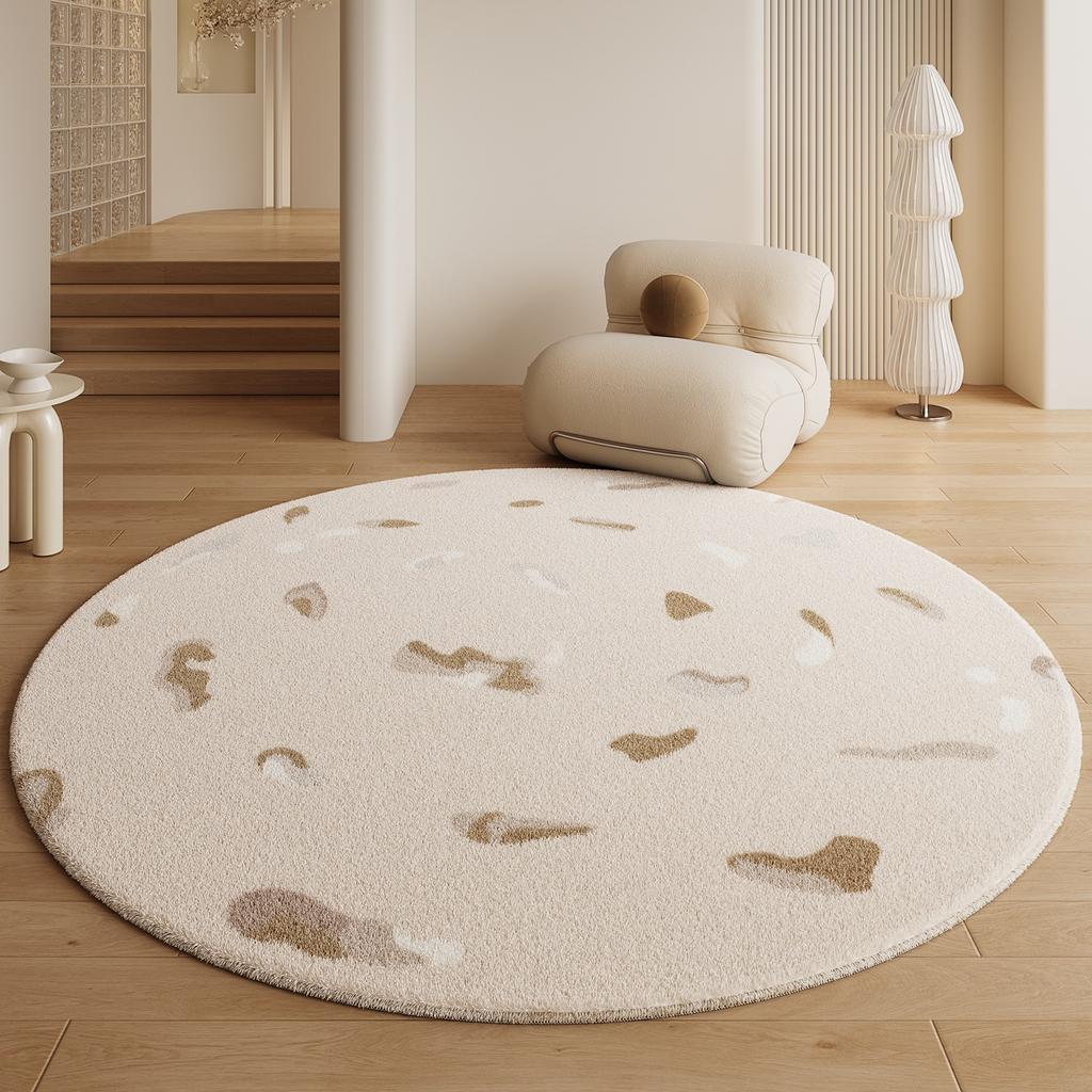 Soft Fluffy Round Imitation Cashmere Carpet for Living Room Bedroom Large Area Home Decoration Floor Mats