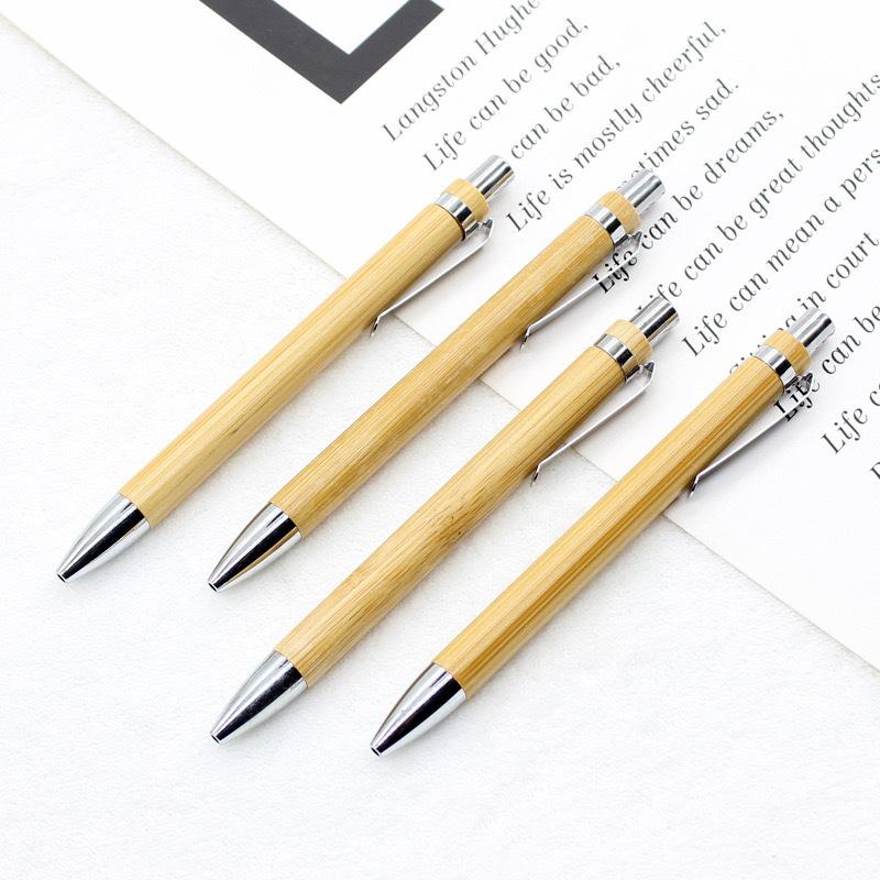 Bamboo Ballpoint Pen - Click Action, Printable Logo, Ideal for Promotions and Gifts