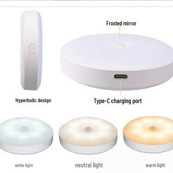 LED Energy-Saving Night Light with Motion Sensor for Bedside, Wardrobe, or Dorm Use