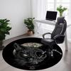 1pc Gothic Cat Chair Carpet for Office, Round Non Slip Durable Large Size Office Carpet, Suitable for Office