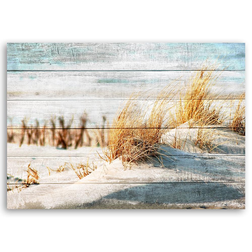 Canvas Print Beach Dunes On Wood