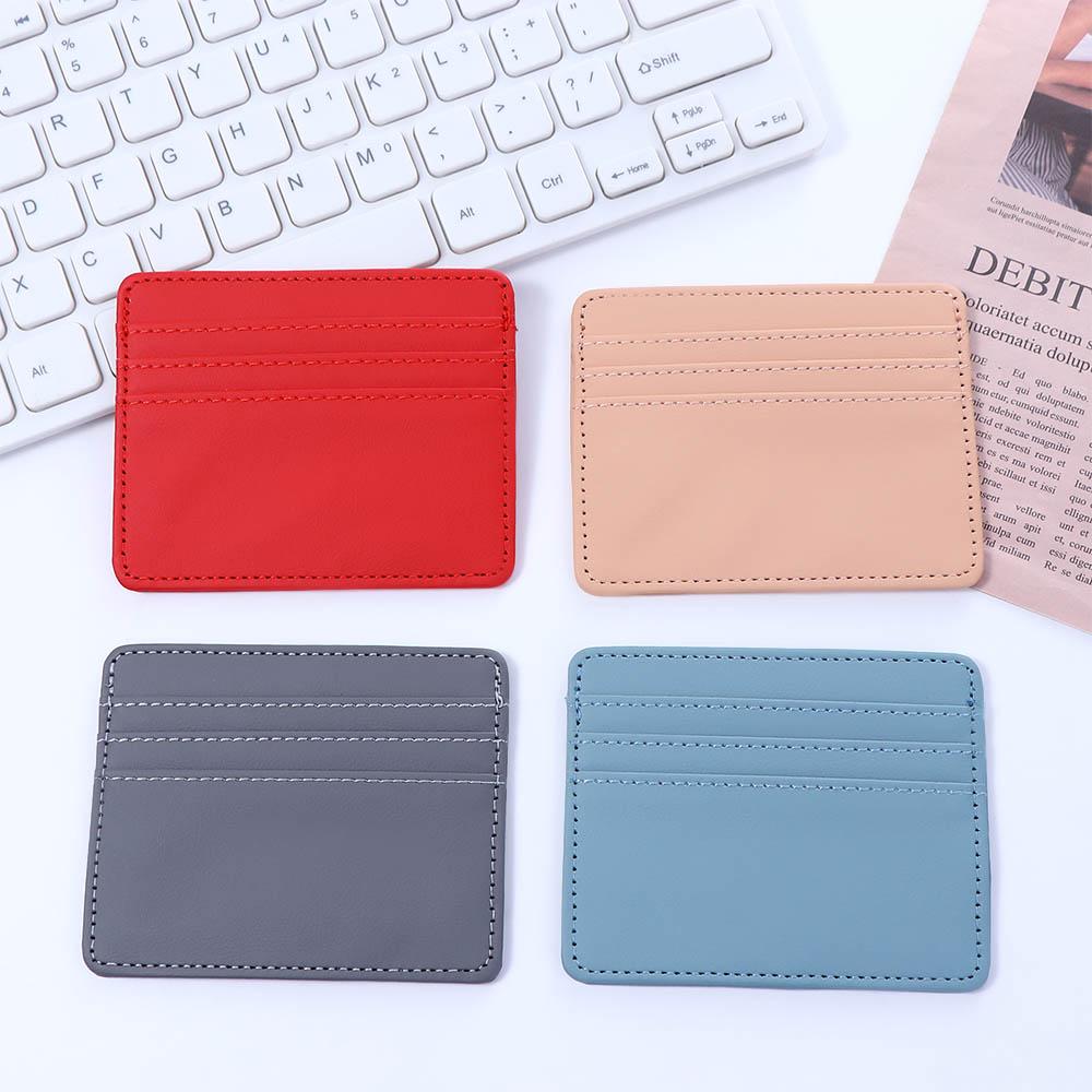 Bank Card Business ID Card Short Purse Slim Billfold Women Men Short Wallet Multi Slot Card Holder