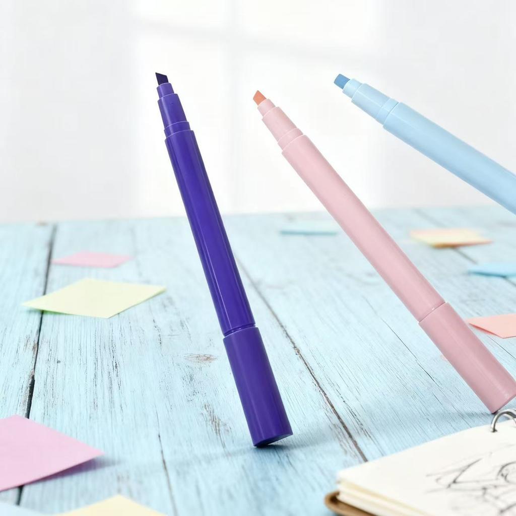 12-Pack Fluorescent Pens In Vibrant Light & Neon Colors for Note-Taking Scrapbooking Essential for Back-to-School Season