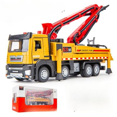 Engineering Vehicle Model Pump Truck Double Hook Obstacle Clearing Truck Crane Rescue Truck