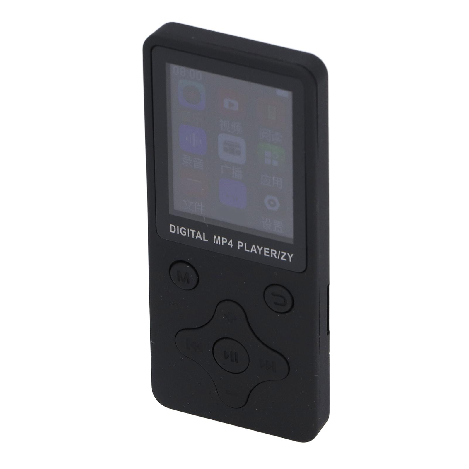 

MP3 MP4 плеер с наушниками 64 ГБ 1,8-дюймовый ЖК-экран Hi-Fi звук без потерь 180 мАч Bluetooth музыка чёрный