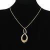 Elegant Metal Water Drop Ring Tassel Long Pendant Necklace Earrings Jewelry Set