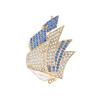 New High-end Exquisite Sailing Brooch Alloy Diamond-encrusted Fashionable and Elegant Blazer Accessories Pin Brooch Wholesale