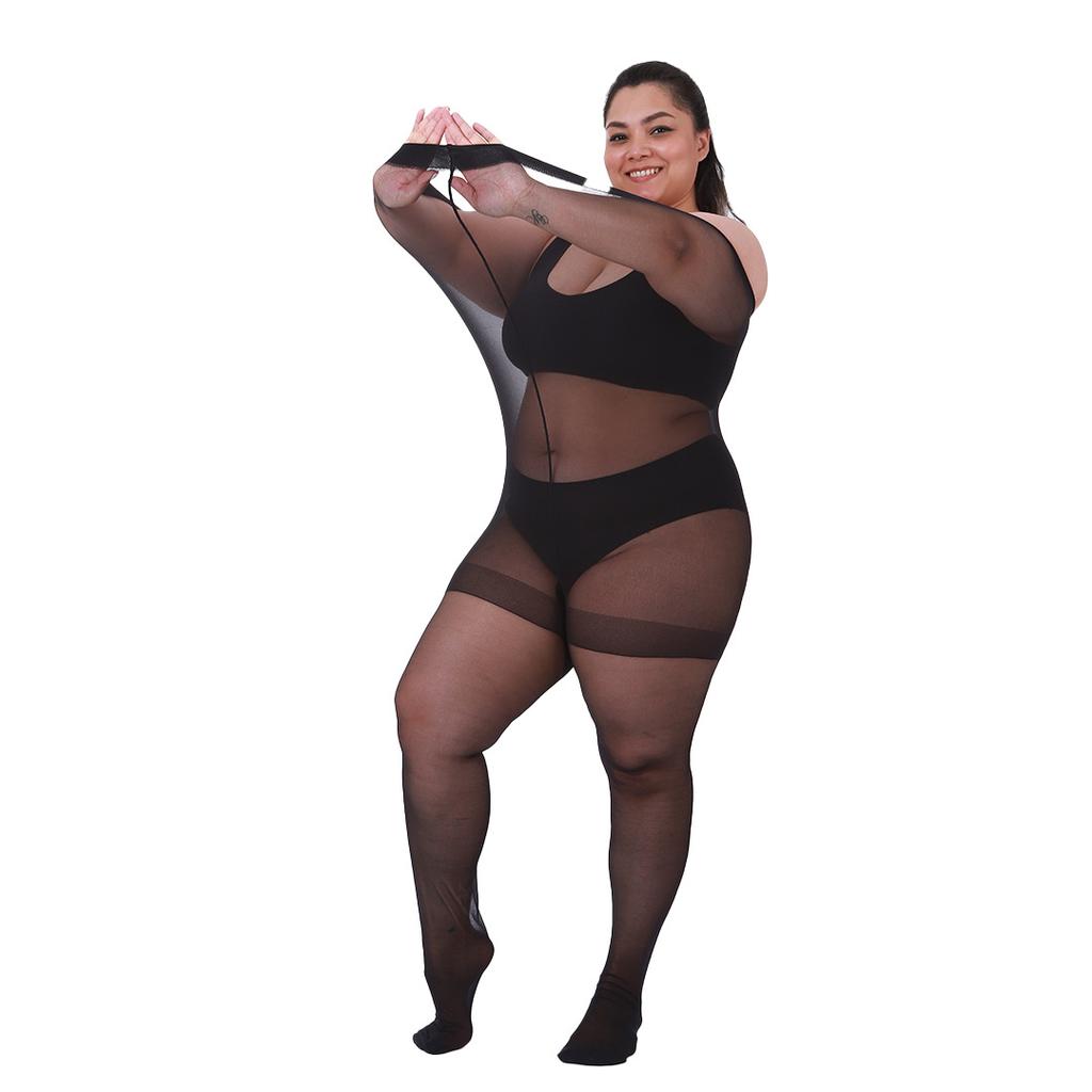 Plus Size Pantyhose Tights 20D Sheer Women Ultra-Thin Stockings Jumbo Big Size 5Xl 6Xl 7Xl 8Xl Medias De Mujer De Talle Grande