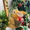 Outdoor Climbing Rabbit Statue Resin Wall Decorations Hanging Bunny Figurine with Hook for Garden Balcony Decorations