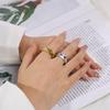 Fade Geometric Faceted Ring for Men Stainless Steel Cut Finger Anillos Hip Hop Polygon Ring Jewelry Gifts for Couples