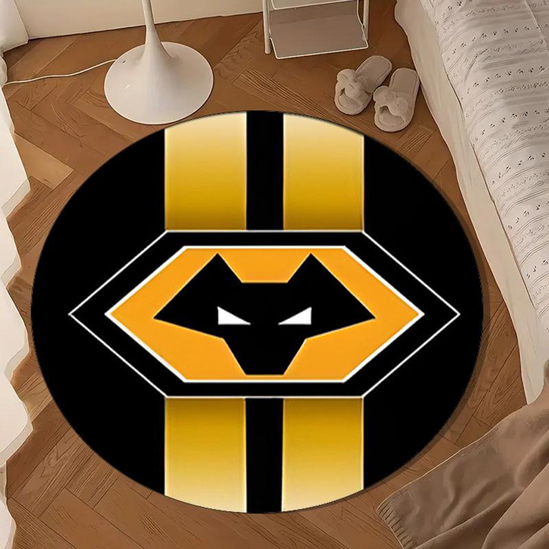 1PC Rug Wolves Team Emblem Round Mat Home Decor, Chair Rug For livingroom,Bedroom, Doormat Home Decor Birthday Gift Christmas Gifts
