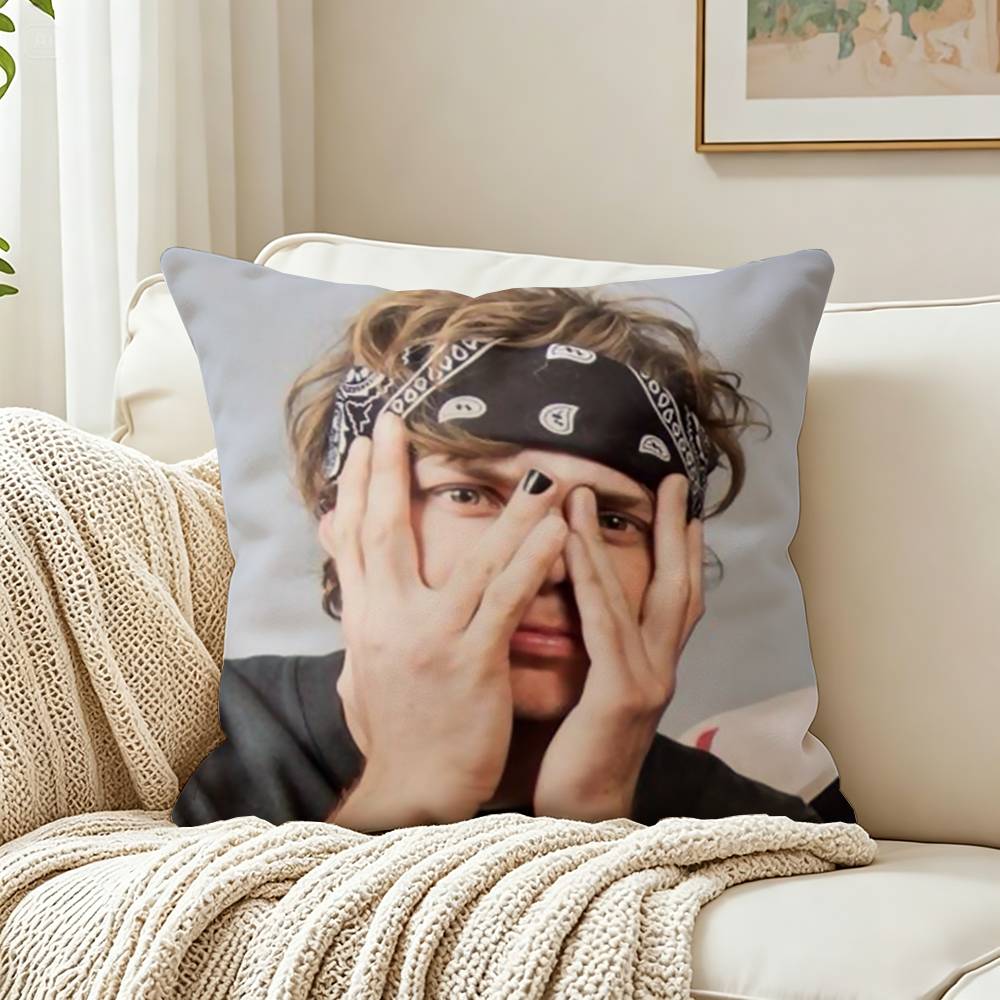 SOS AAshton Irwin Customizable Square Pillow case Double Sided Print Sofa Bedroom Decor Cushion Cover