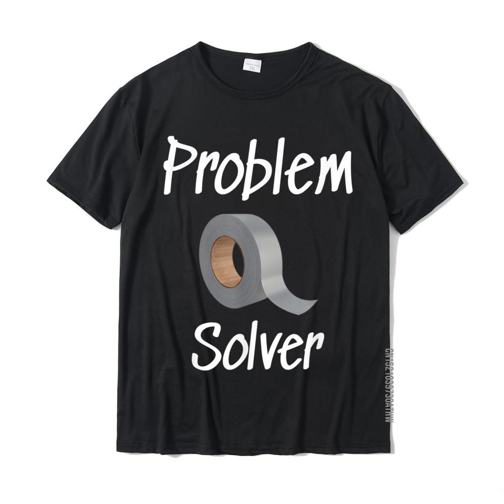 

Problem Solver Funny Duct Tape For Dad Handyman Father T-Shirt Cotton Tops T Shirt Fashion Student Top T-Shirts Summer 5XL різнокольоровий
