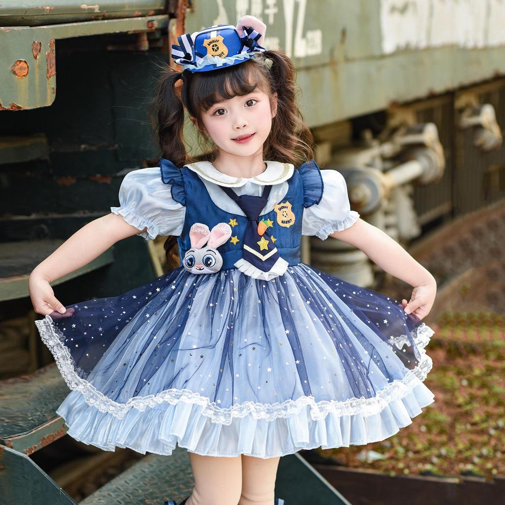 Summer Princess Dress 26: Officer Judy Lolita Skirt for Girls' Performances
