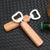 Wooden handle beer bottle opener Commercial wooden bottle opener Stainless steel bottle opener Creative bottle opener