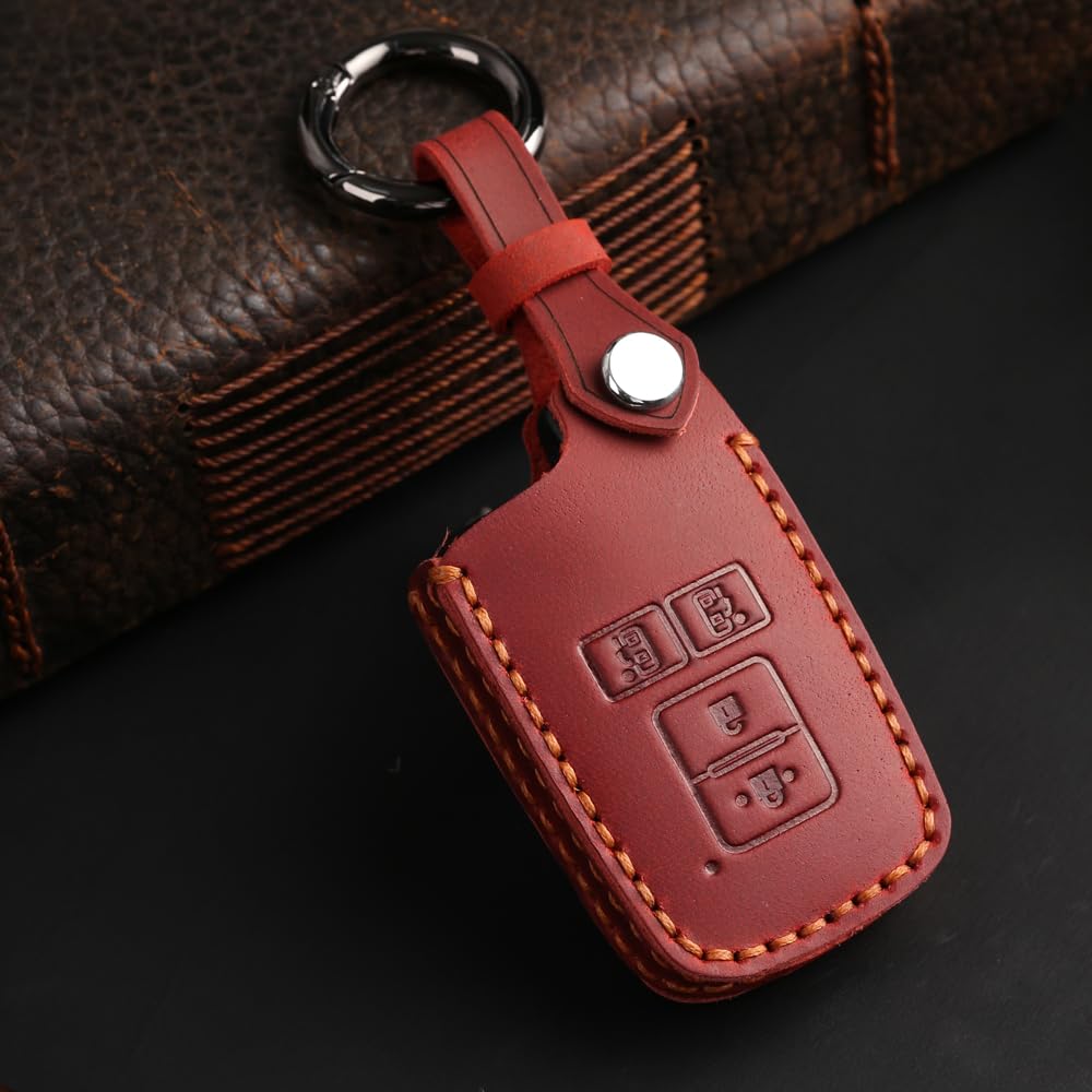 Kinotaka Genuine Leather Smart Key Case for Toyota 4 Sliding 80 Series 80 Series Harrier 60 Vellfire 30 Specially Designed Key Holder Vehicles,