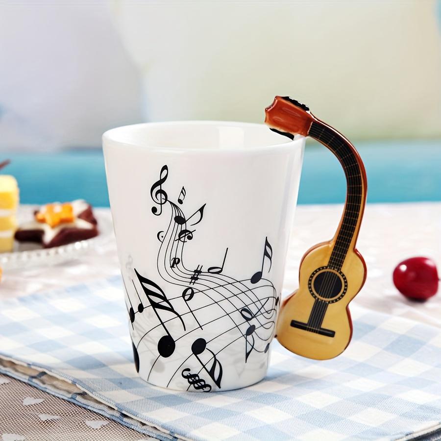 

Ceramic Music Mug with Electric Guitar Design Creative Enamel Coffee Cup Gift Box 201-300ml
